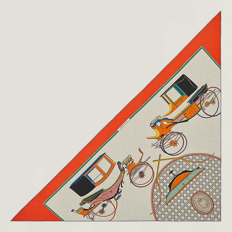 HERMES カレ　Les Voitures à Transformation エルメス HERMES カレ90 折りたたみ式幌の馬車 LES VOITURES A